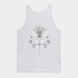 Pattern with Flower Inspired by Ukrainian Traditional Embroidery Tank Top